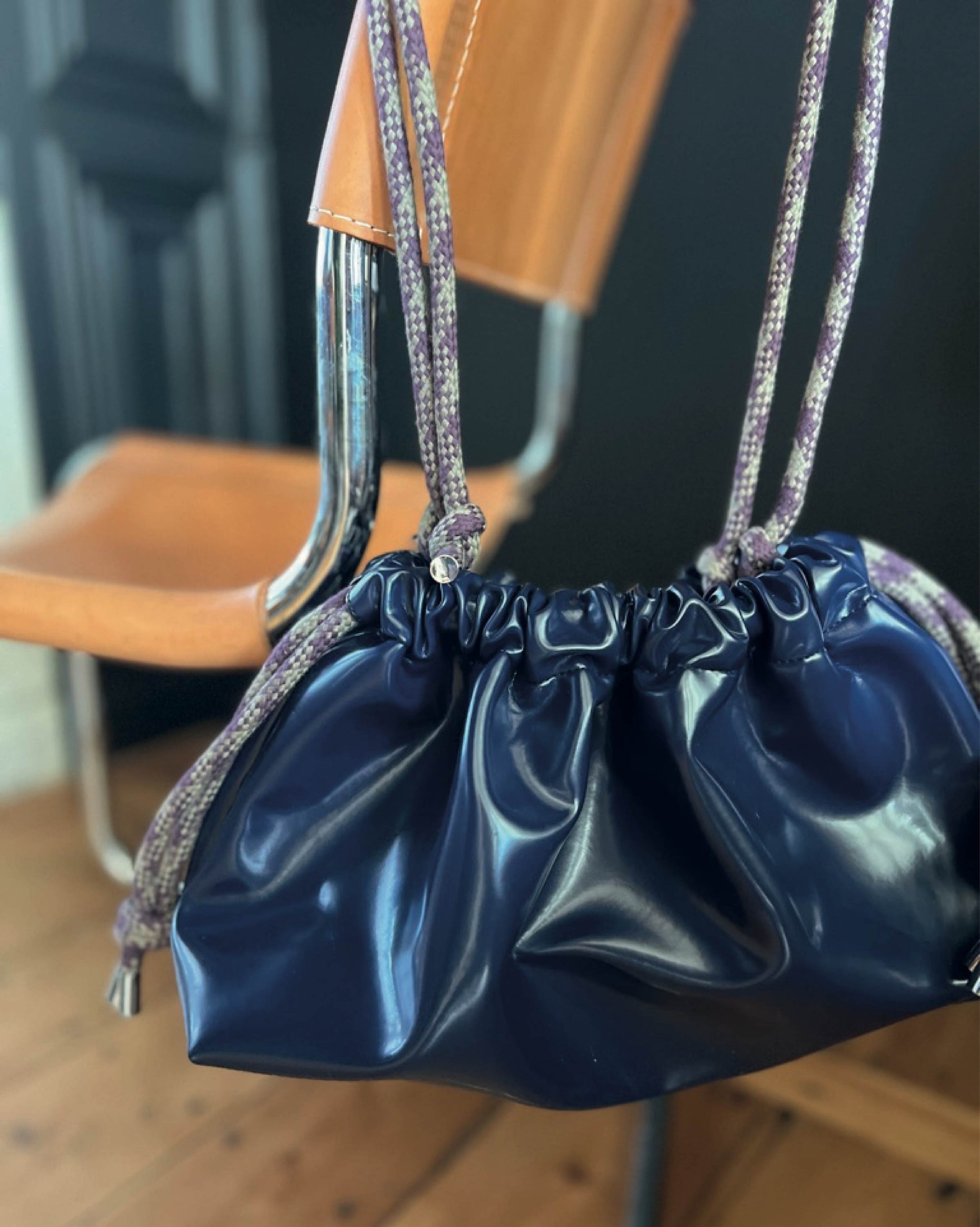 Sac "VINYL" bleu de minuit